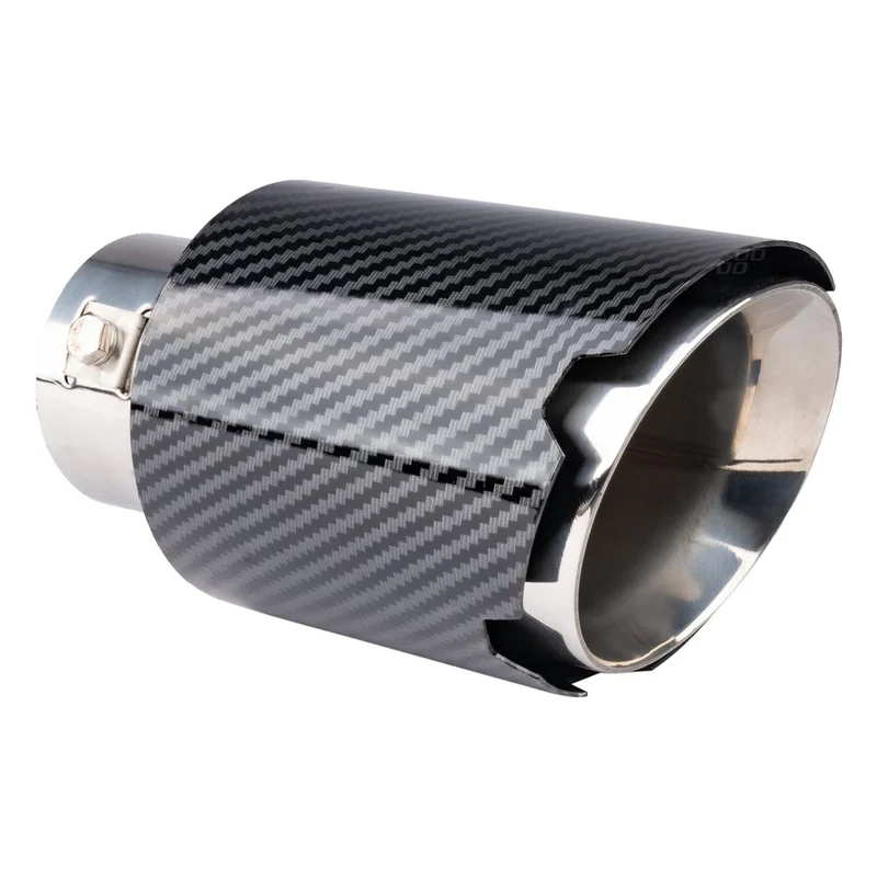 EMBOUT D'ECHAPPEMENT LOOK CARBONE EN ACIER INOXYDABLE AMIO