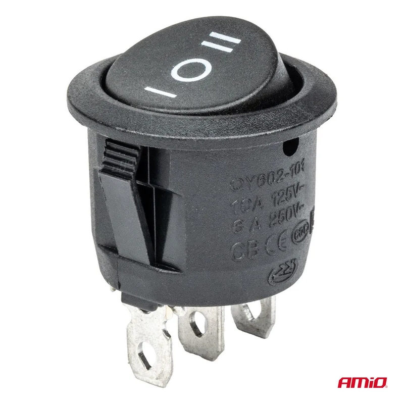 INTERRUPTEUR ROND 12/24V 20A MAX AMIO