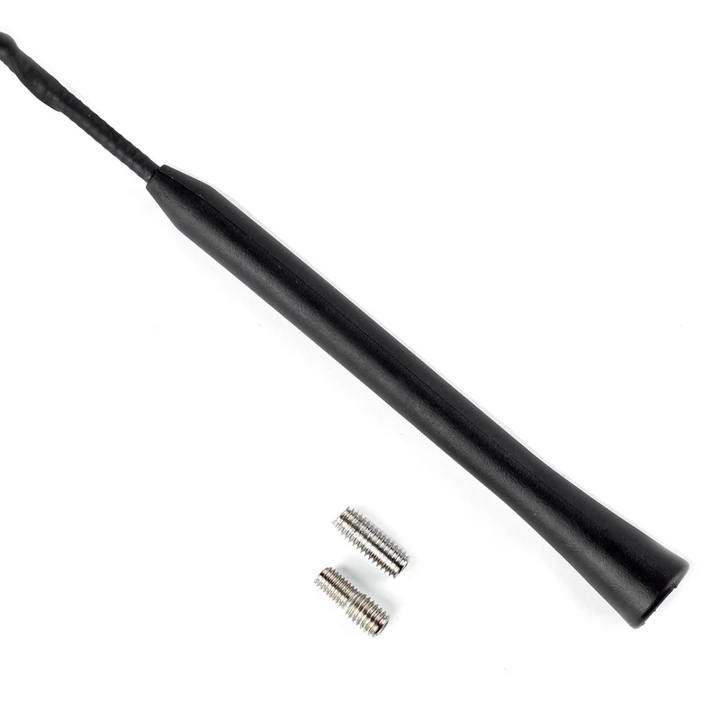 ANTENNE NOIRE TORSADEE 41CM AVEC ADAPTATEUR 5/6MM A VISSER AMIO