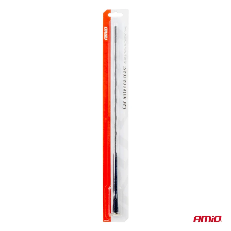 ANTENNE NOIRE TORSADEE 41CM AVEC ADAPTATEUR 5/6MM A VISSER AMIO
