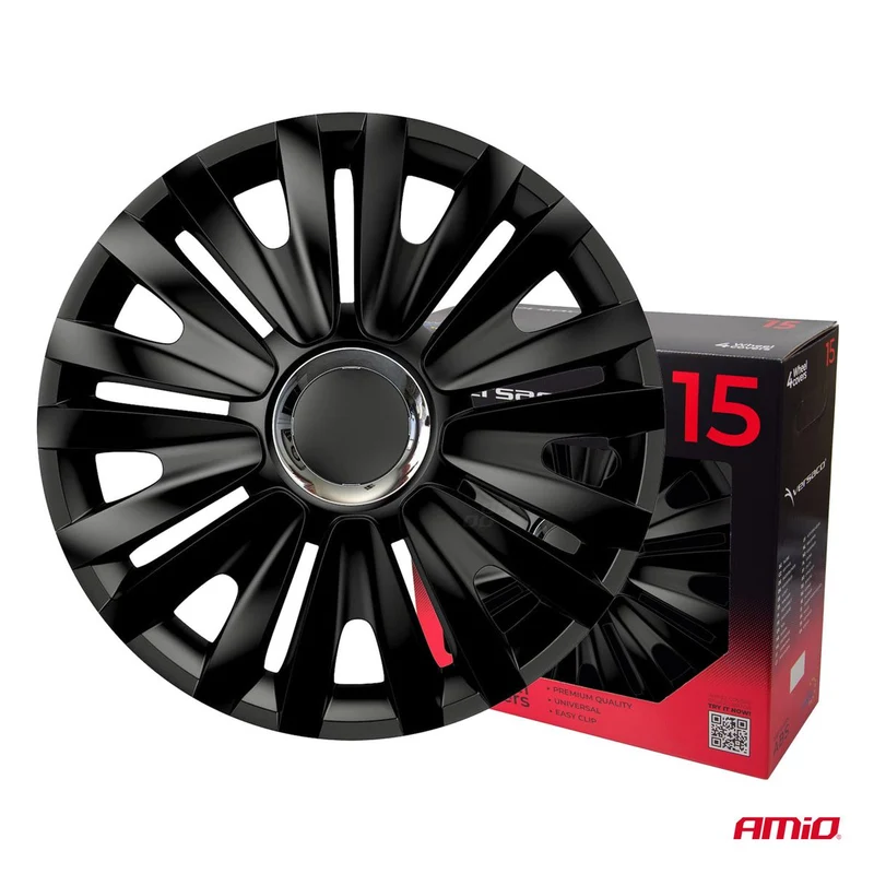 ENJOLIVEURS DE VOITURE 4PCS SET ROYAL NOIR 15" COLOR BOX
