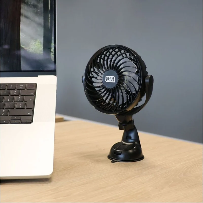 VENTILATEUR USB RECHARGEABLE FIXATION VENTOUS CARPOINT