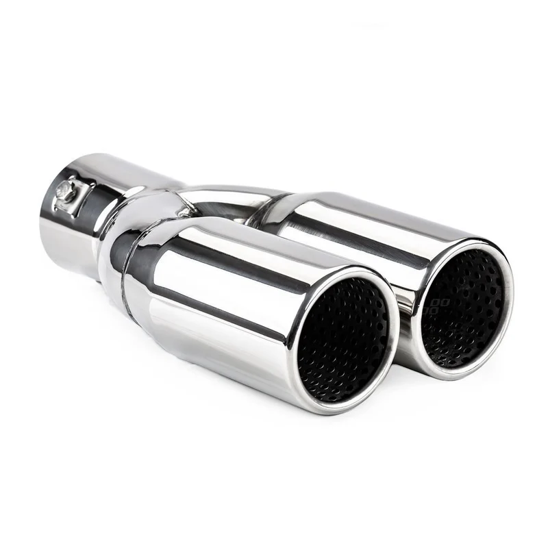 EMBOUT D'ECHAPPEMENT DOUBLE ACIER INOXYDABLE DIAM INT 35-50/ DIAM EXT 60-63MM