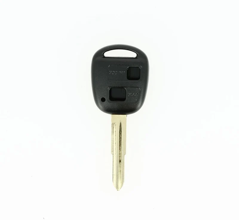 COQUE CLE ADAPTABLE TOYOTA 2 BOUTONS LAME CRANTEE FIXE