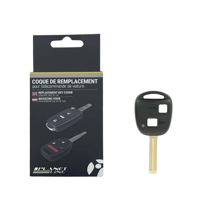 COQUE CLE ADAPTABLE POUR TOYOTA LEXUS 2 BOUTONS KEYSKAR