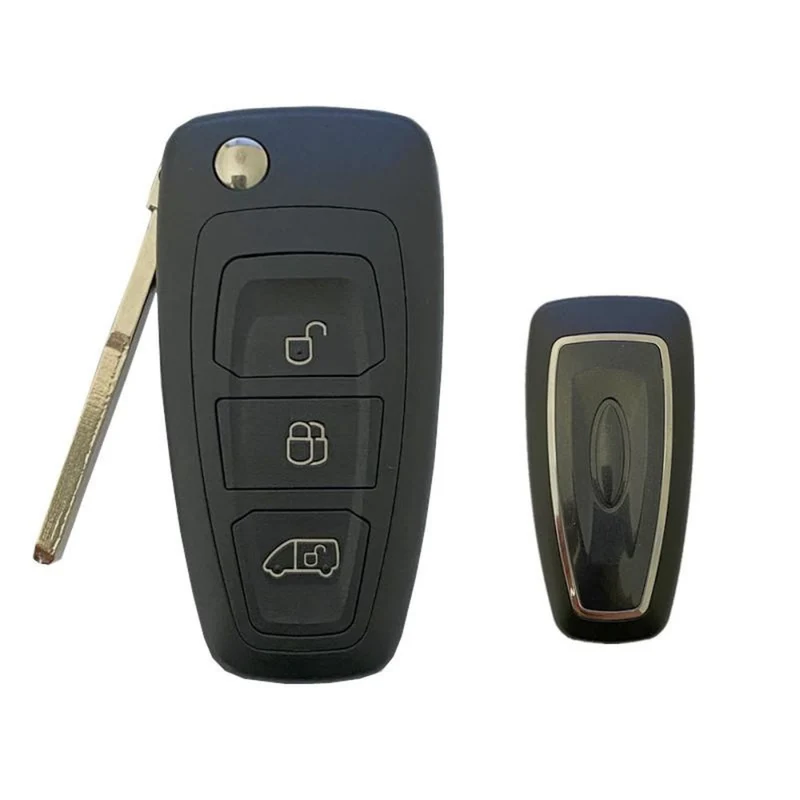 COQUE CLE ADAPTABLE POUR FORD 3 BOUTONS LAME RETRACTABLE FRAISEE KEYSKAR