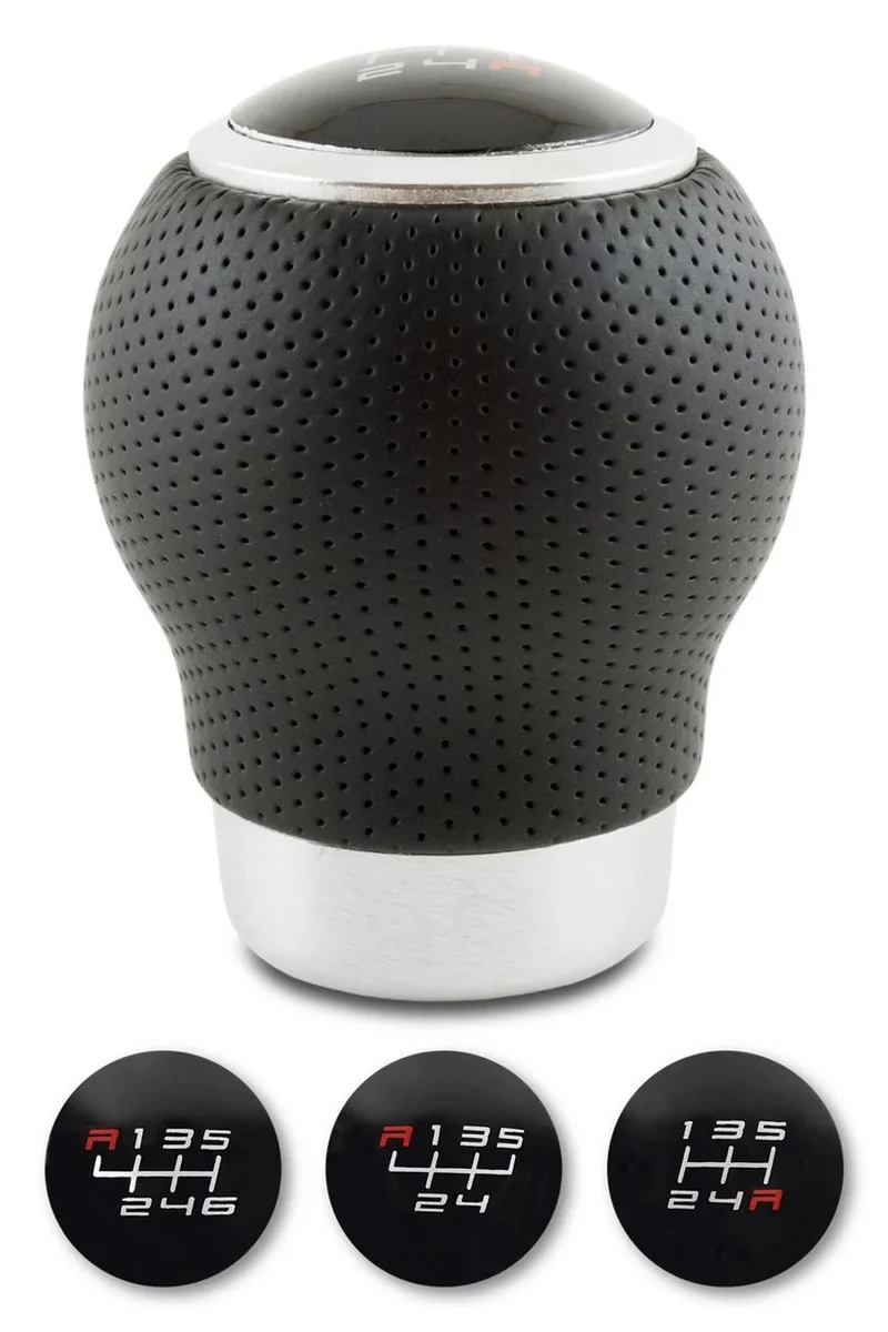 POMMEAU CUIR NOIR ROND BAGUE MARCHE AR + 3 PASTILLES DE VITESSES