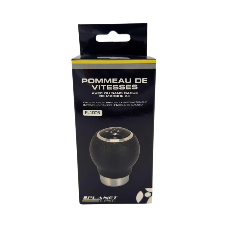 POMMEAU CUIR NOIR ROND BAGUE MARCHE AR + 3 PASTILLES DE VITESSES