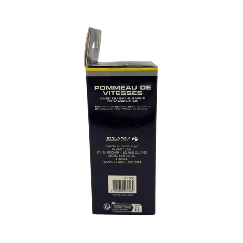 POMMEAU CUIR NOIR ROND BAGUE MARCHE AR + 3 PASTILLES DE VITESSES