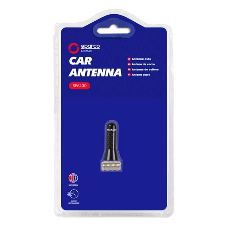 ANTENNE UNIVERSELLE COURTE NOIRE CARBONE SPARCO