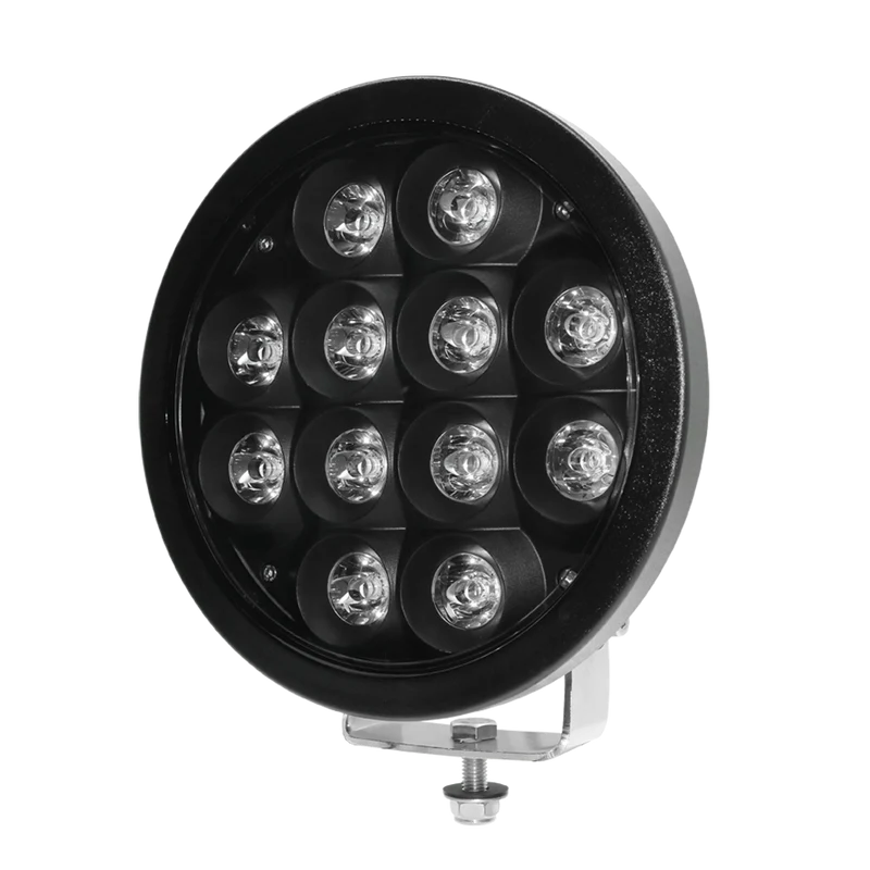 PROJECTEUR LONGUE PORTEE LED CREE ROND - 72W 12-32V NOIR 230mm