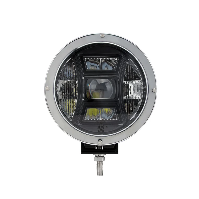 PROJECTEUR LONGUE PORTEE LED CREE ROND 70W, 2GEN., CHROME, 220mm