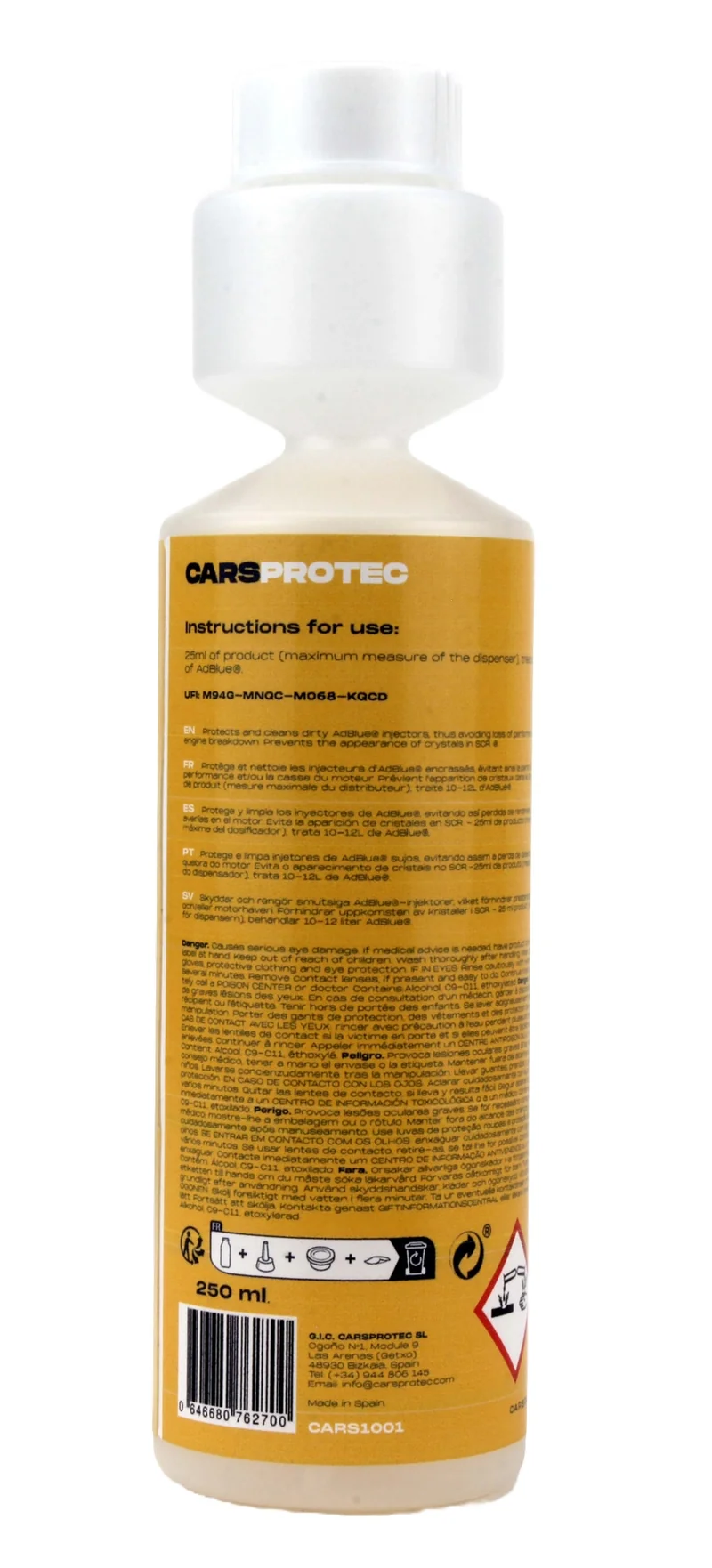 AD BLUE TRAITEMENT ANTI-CRISTALLISANT 250ML CARSPROTEC z