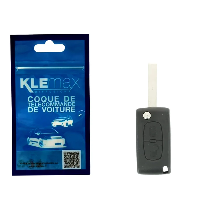 COQUE CLE ADAPTABLE PSA 2 BOUTONS LAME FRAISEE RETRACTABLE 8MM