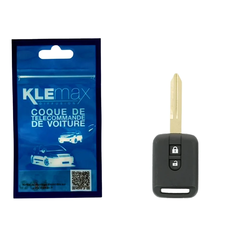 COQUE CLE ADAPTABLE NISSAN 2 BOUTONS LAME CRANTEE FIXE