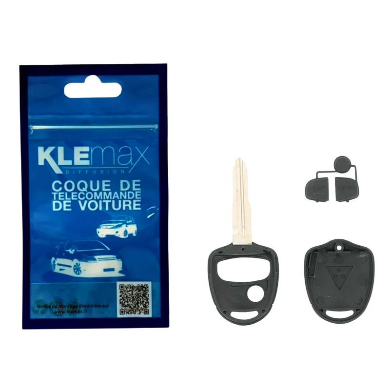COQUE CLE ADAPTABLE MITSUBISHI 3 BOUTONS LAME CRANTEE