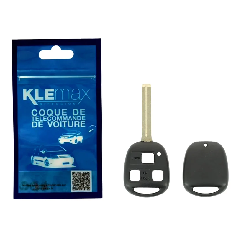 COQUE CLE ADAPTABLE TOYOTA 3 BOUTONS LAME FRAISEE FIXE