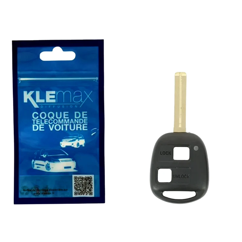 COQUE CLE ADAPTABLE TOYOTA 2 BOUTONS LAME FRAISEE FIXE