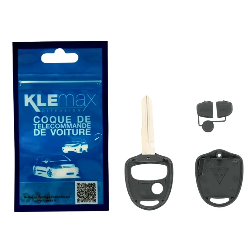 COQUE CLE ADAPTABLE MITSUBISHI 3 BOUTONS LAME CRANTEE