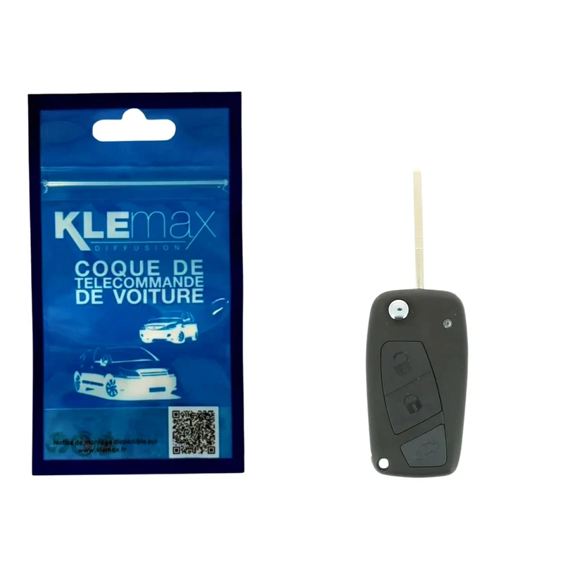 COQUE CLE ADAPTABLE FIAT 3 BOUTONS LAME FRAISEE RETRACTABLE 7MM