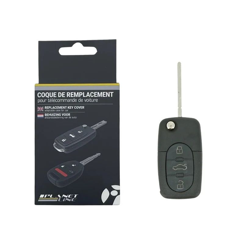 COQUE CLE ADAPTABLE POUR AUDI 3 BOUTONS LAME FRAISEE KEYSKAR