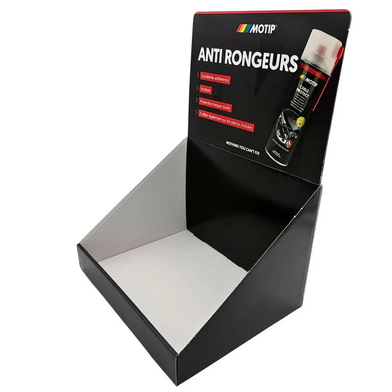 PRESENTOIR DE COMPTOIR 12 AEROSOLS ANTI-RONGEUR 500ML MOTIP