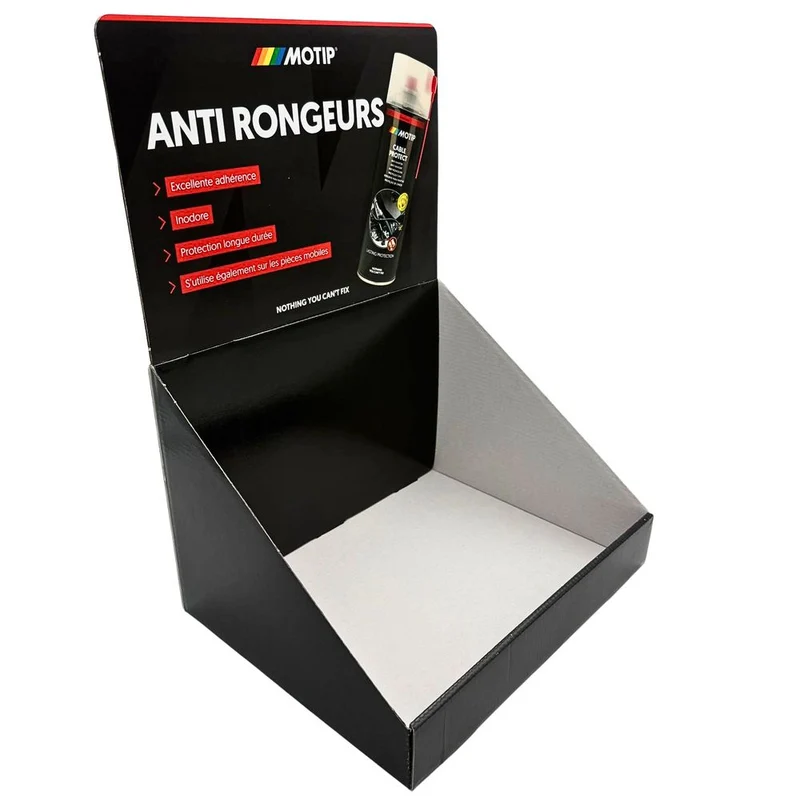 PRESENTOIR DE COMPTOIR 12 AEROSOLS ANTI-RONGEUR 500ML MOTIP
