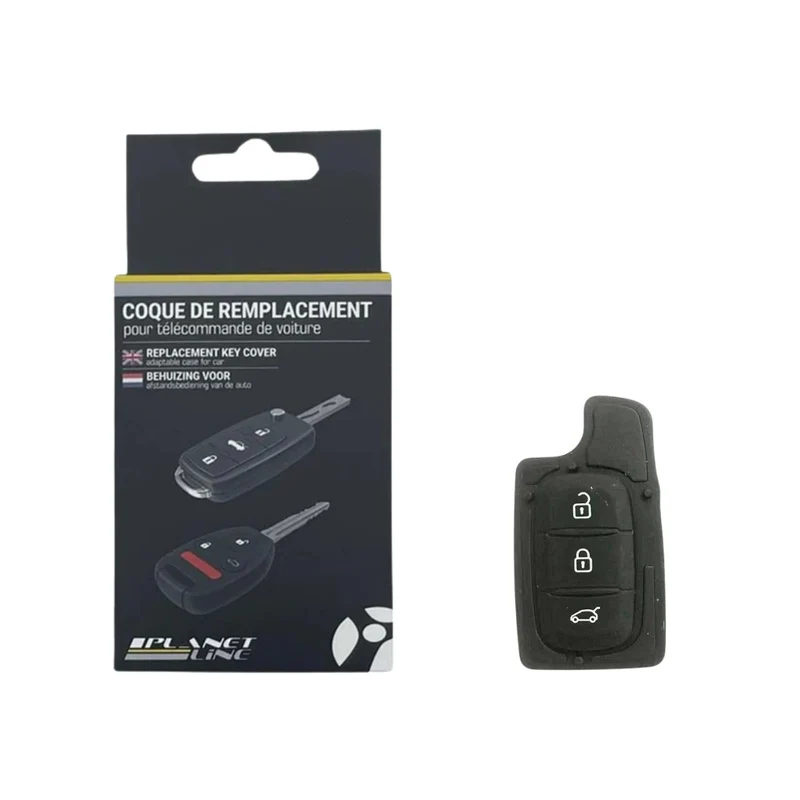 BOUTONS CAOUTCHOUC ADAPTABLES POUR DACIA/ RENAULT 3 BOUTONS CLE RETRACTABLE