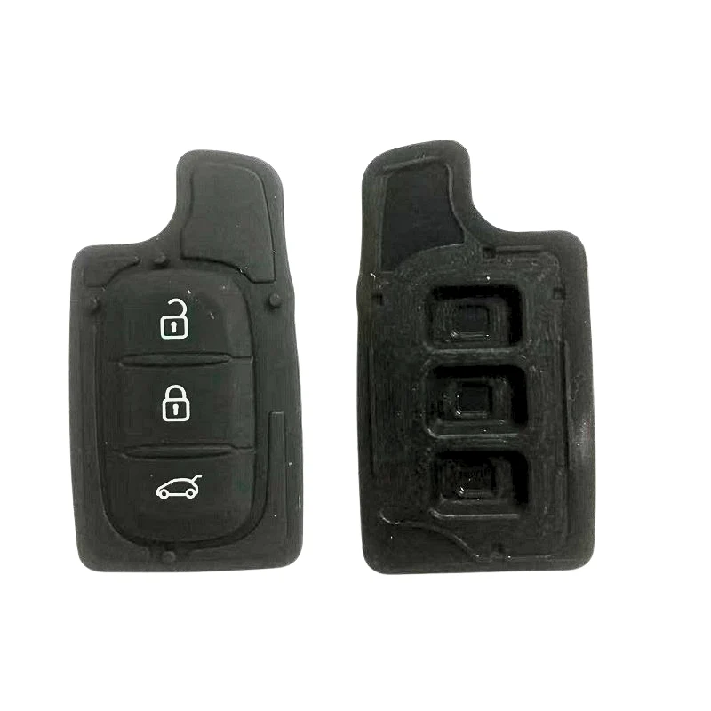 BOUTONS CAOUTCHOUC ADAPTABLES POUR DACIA/ RENAULT 3 BOUTONS CLE RETRACTABLE