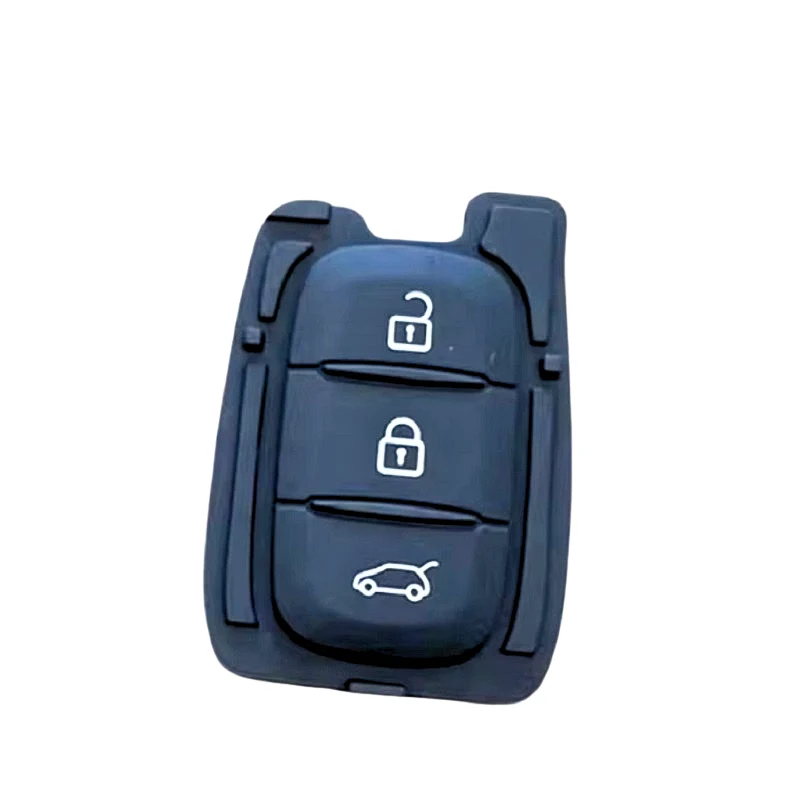 BOUTONS CAOUTCHOUC ADAPTABLES POUR DACIA/ RENAULT 3 BOUTONS CLE DROITE
