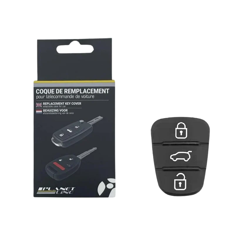 BOUTONS CAOUTCHOUC ADAPTABLES POUR CLE KIA/ HYUNDAI 3 BOUTONS