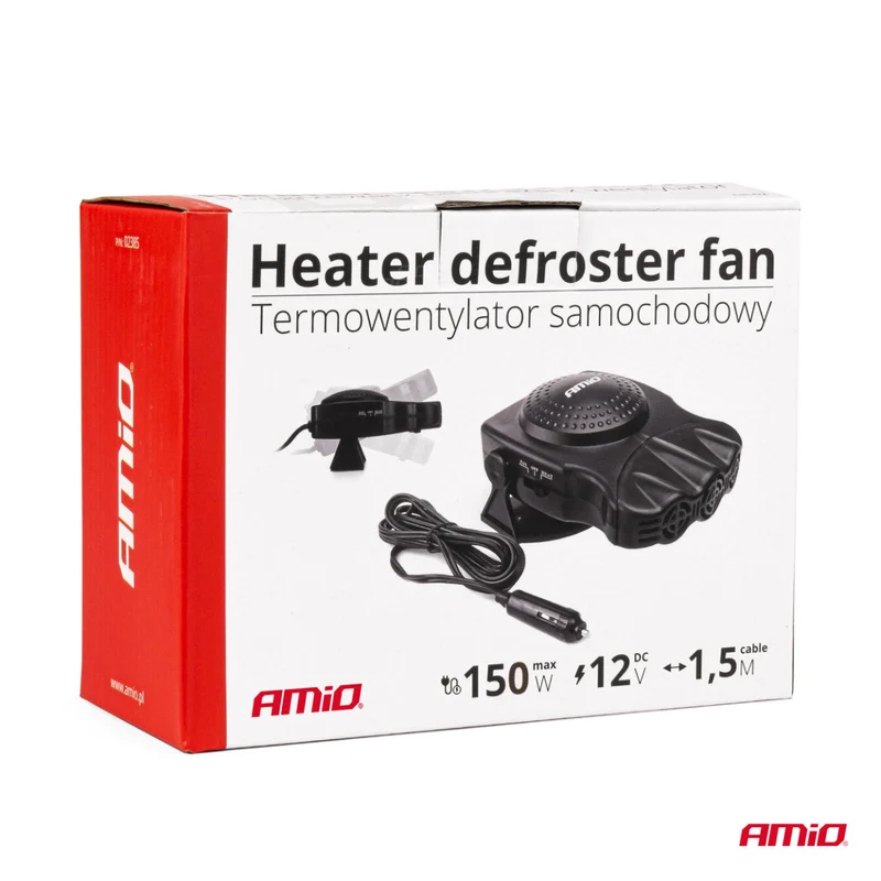 CHAUFFAGE, DEGIVRANT, VENTILATEUR 12V 150W AMIO