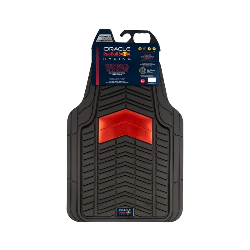 JEU 3 TAPIS (2 AV + 1 PONT AR) PVC NOIR/ROUGE ORACLE RED BULL RACING