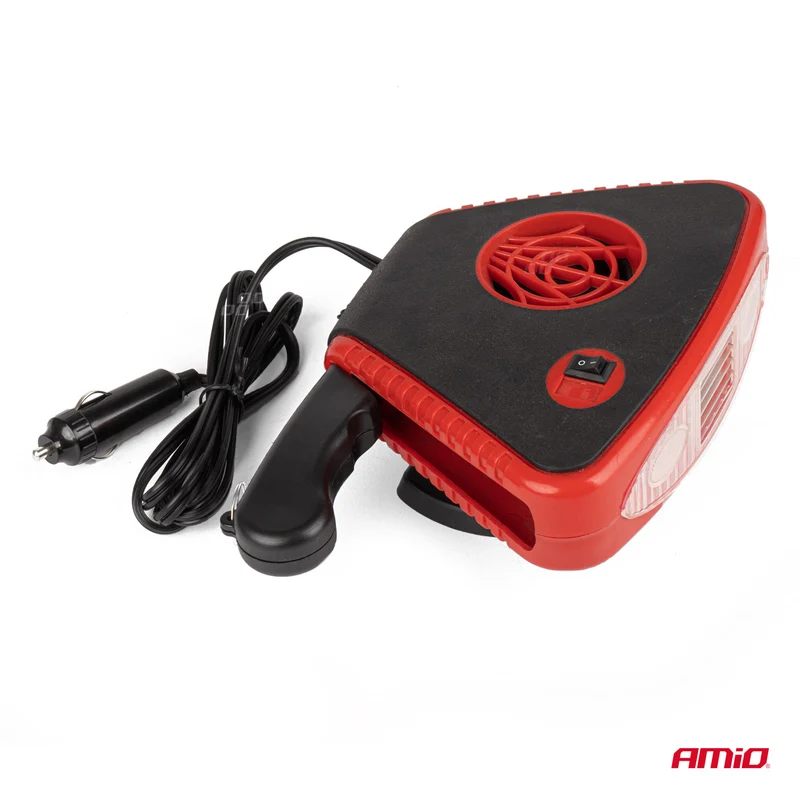 CHAUFFAGE DEGIVRANT/ VENTILATEUR AVEC POIGNEE ET LUMIERE 12V AMIO
