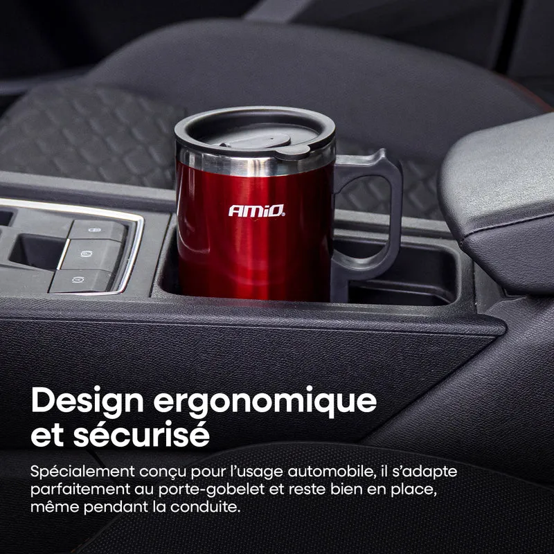 MUG BOUILLOIRE 12V 450ML AVEC POIGNEE AMIO