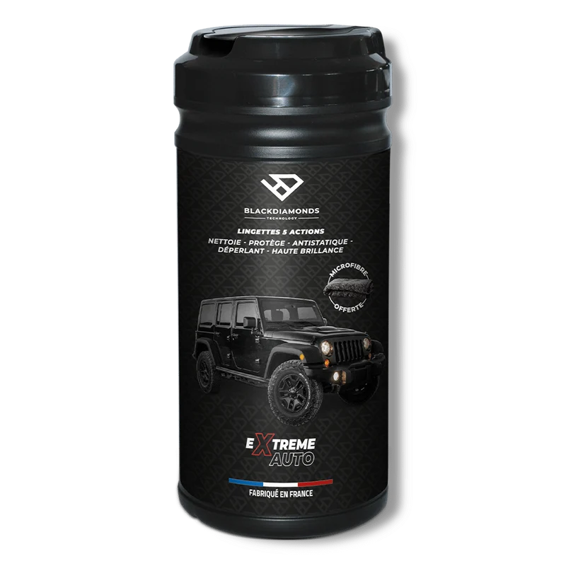 PACK PRESENTOIR DE COMPTOIR + 12 POTS DE 80 LINGETTES BLACK DIAMONDS