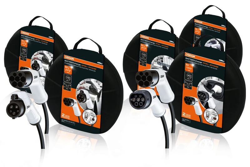 CABLE DE CHARGE VEHICULE ELECTRIQUE 7 BROCHES 32A, TYPE2 > TYPE 2, 7,2kW 5M 1 PHASE