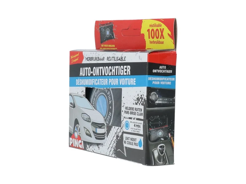 DÉSHUMIDIFICATEUR DE VOITURE RÉUTILISABLE PINGI 150 GR