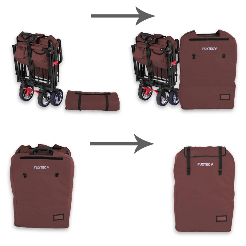 FUXTEC - Housse de transport rembourré marron chariot CT700 et CT800