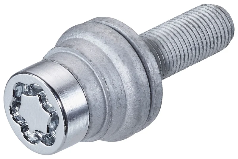 4 VIS ANTIVOL SU MCGARD M12X1.25/ PLAT/ LONG. 34.5MM/ Ø17MM