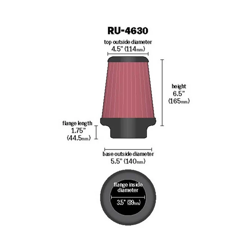 FILTRE A AIR UNIVERSEL K&N RU-4630