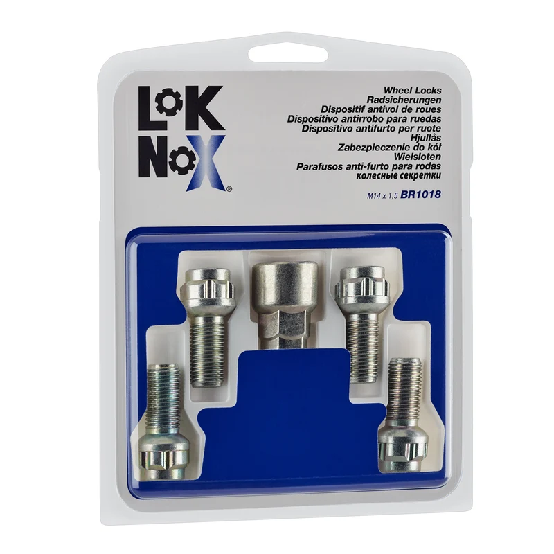 4 VIS ANTIVOL LOKNOX M14X1.5/ R13/ LONG. 26.7MM/ Ø17/19MM