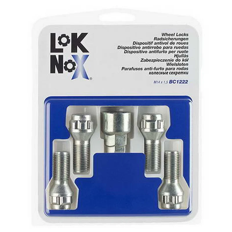 4 VIS ANTIVOL LOKNOX M14X1.5/ 60°/ LONG. 28.5MM/ Ø17/19MM
