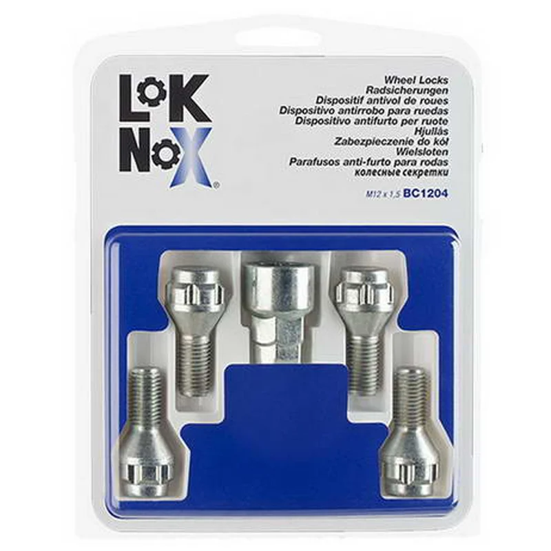 4 VIS ANTIVOL LOKNOX M12X1.5/ 60°/ LONG. 24MM/ Ø17/19MM