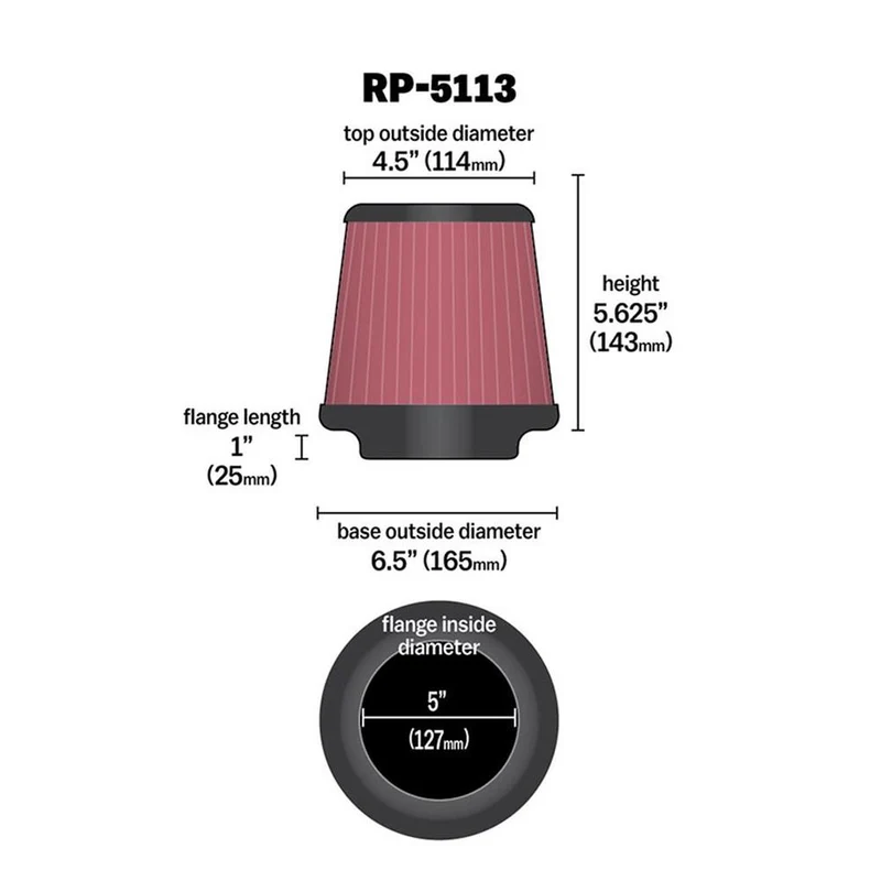 FILTRE A AIR UNIVERSEL K&N RP-5113