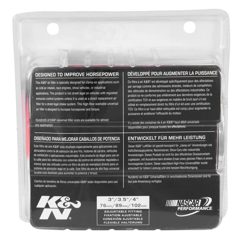 FILTRE A AIR UNIVERSEL K&N RG-1001RD-L