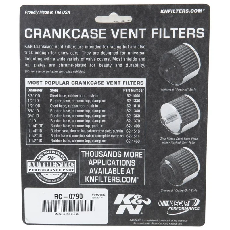 FILTRE A AIR DE REMPLACEMENT K&N RC-0790