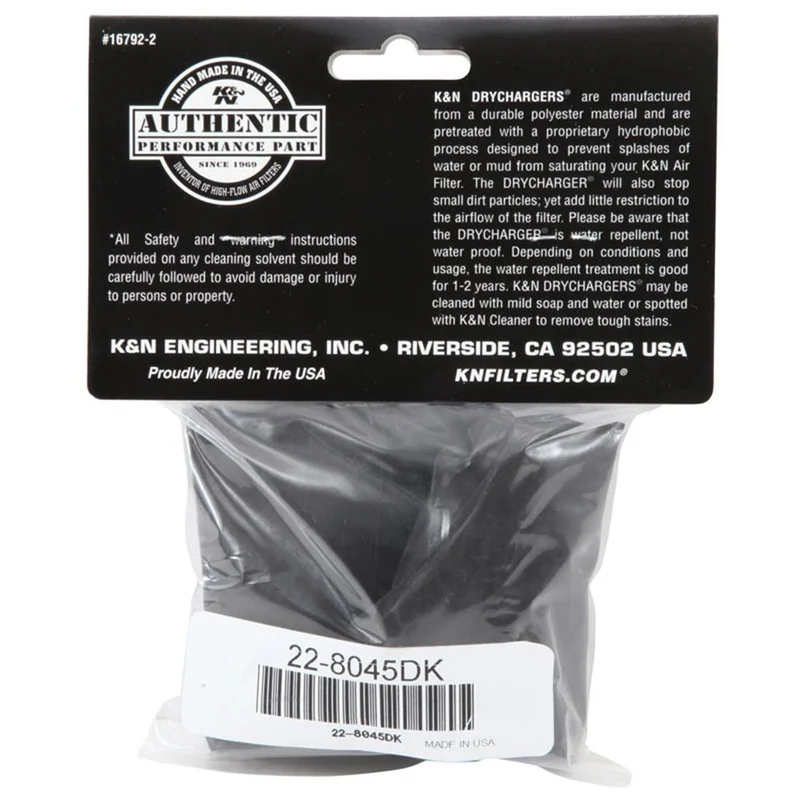 CHAUSSETTE DE RECHANGE POUR FILTRE A AIR K&N 22-8045DK