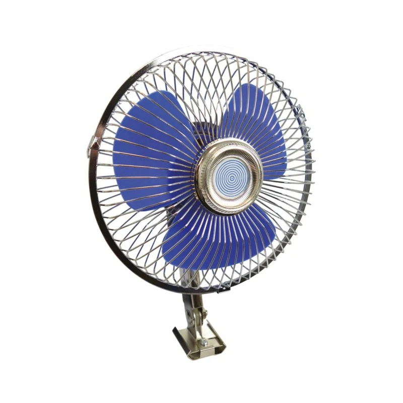 VENTILATEUR METAL PIVOTANT 12V Ø15.3CM