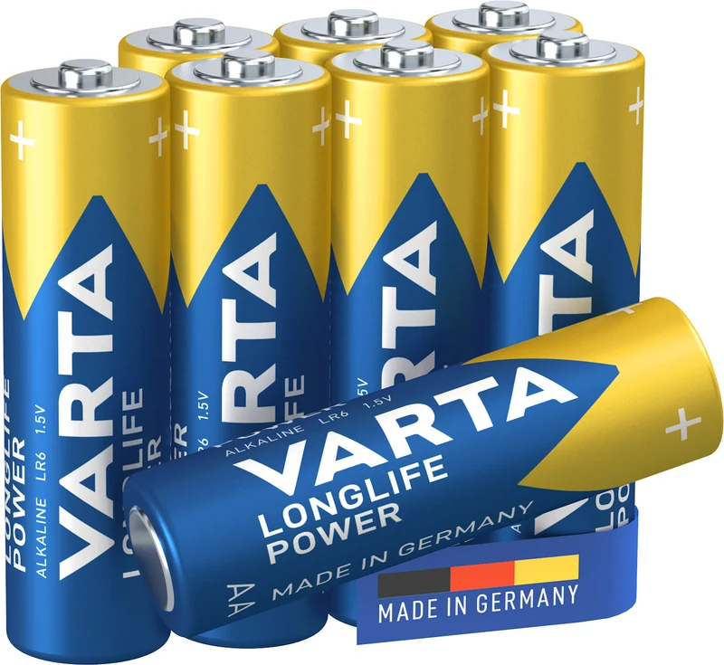 PILES VARTA ALCALINE POWER 1,5V PILES LR6/AA 8 PCS